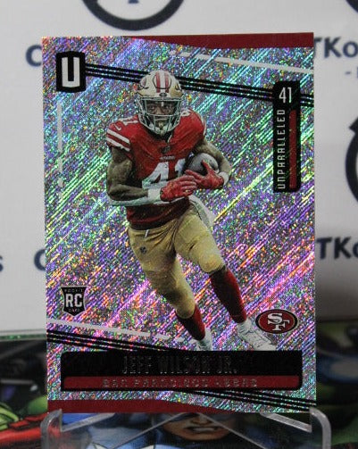 2019 PANINI UNPARALLELED  JEFF WILSON JR. # 162 ROOKIE NFL SAN FRANCISCO 49ERS GRIDIRON  CARD