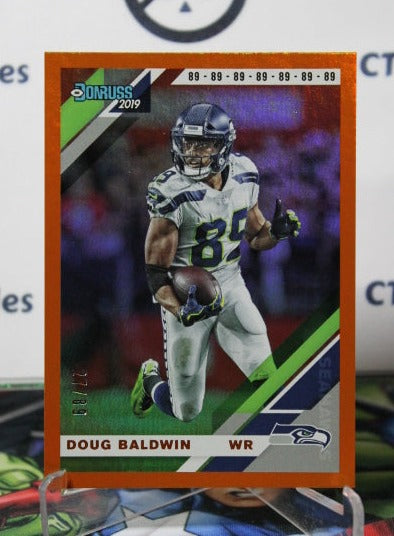 2019 DONRUSS DOUG BALDWIN # 229 ORANGE 27/89  NFL SEATTLE SEAHAWKS GRIDIRON  CARD