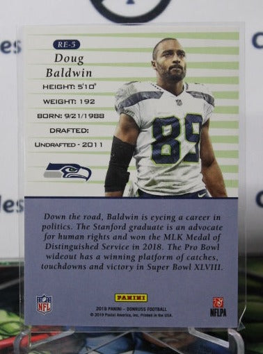 2019 DONRUSS DOUG BALDWIN # RE-5  NFL SEATTLE SEAHAWKS GRIDIRON  CARD