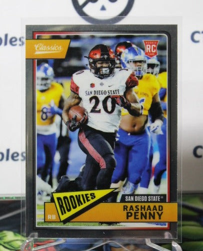 2018 PANINI CLASSICS RASHAAD PENNY  # 220 DRAFT ROOKIE  NFL SEATTLE SEAHAWKS GRIDIRON  CARD