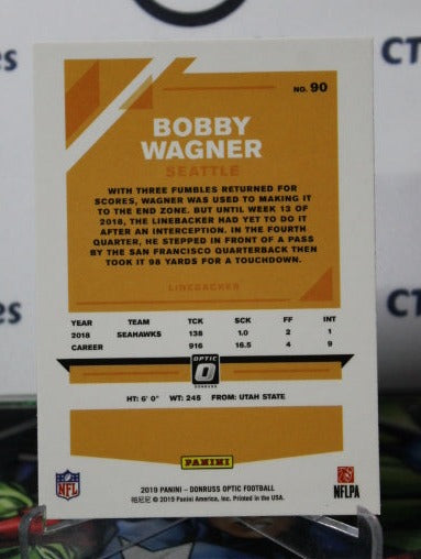 2019 PANINI DONRUSS OPTIC BOBBY WAGNER # 90  NFL SEATTLE SEAHAWKS GRIDIRON  CARD