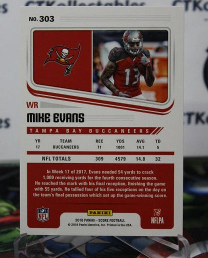 2018 PANINI SCORE MIKE EVANS  # 303 NFL TAMPA BAY BUCCANEERS GRIDIRON  CARD