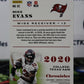 2020 PANINI CHRONICLES MIKE EVANS  # 92 NFL TAMPA BAY BUCCANEERS GRIDIRON  CARD