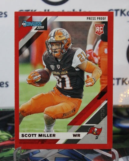 2019 PANINI DONRUSS PRESS PROOF SCOTT MILLER # 300 ROOKIE NFL TAMPA BAY BUCCANEERS GRIDIRON  CARD