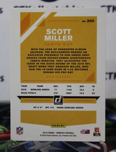 2019 PANINI DONRUSS PRESS PROOF SCOTT MILLER # 300 ROOKIE NFL TAMPA BAY BUCCANEERS GRIDIRON  CARD