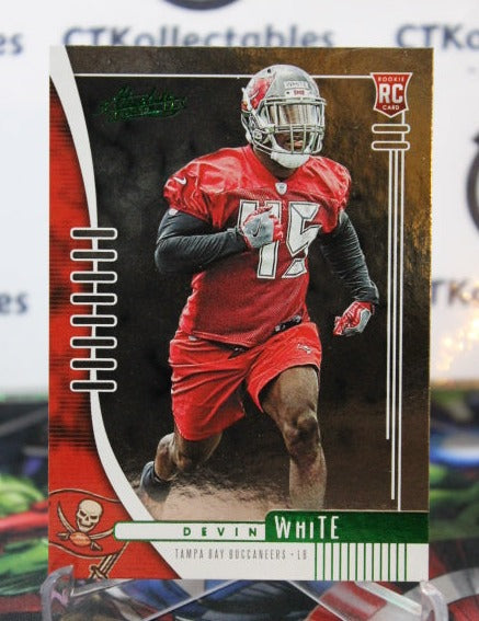 2019 PANINI ABSOLUTE DEVIN WHITE # 190 ROOKIE GREEN ERROR NFL TAMPA BAY BUCCANEERS GRIDIRON  CARD