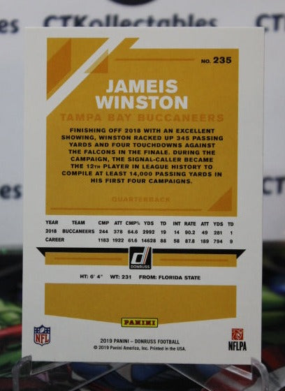 2019 PANINI DONRUSS JAMEIS WINSTON # 235 NFL TAMPA BAY BUCCANEERS GRIDIRON  CARD