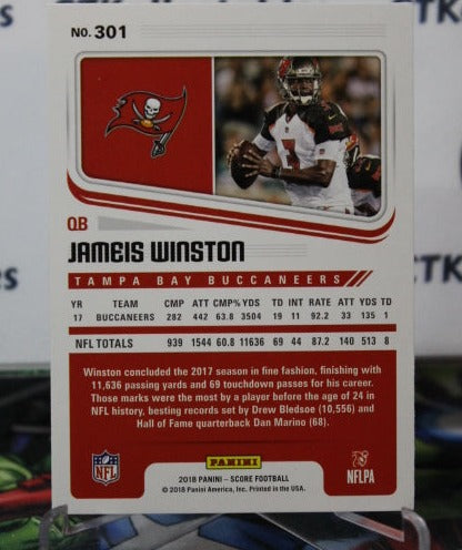 2018 PANINI SCORE JAMEIS WINSTON # 301 NFL TAMPA BAY BUCCANEERS GRIDIRON  CARD