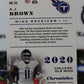 2020 PANINI CHRONICLES A.J. BROWN  # 95  NFL TENNESSEE TITANS GRIDIRON  CARD