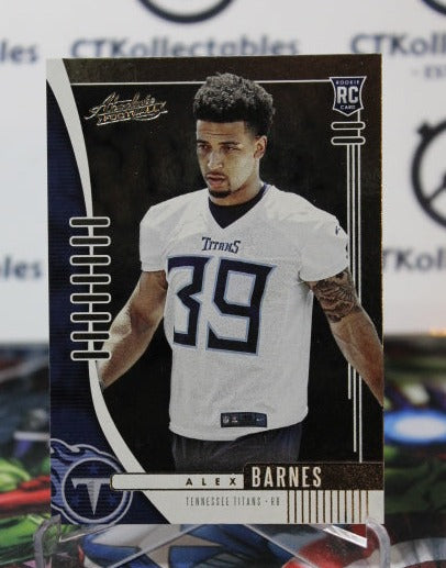 2019 PANINI ABSOLUTE ALEX BARNES  # 193 ROOKIE   NFL TENNESSEE TITANS GRIDIRON  CARD
