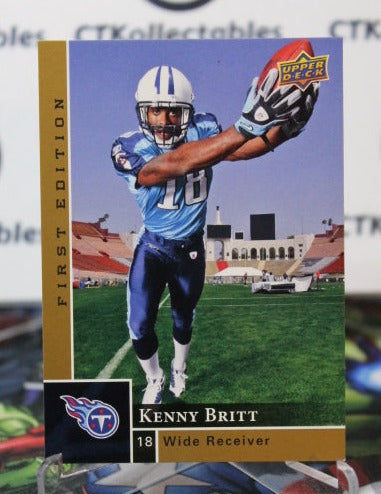 2009 UPPER DECK KENNY BRITT # 192 GOLD  NFL TENNESSEE TITANS GRIDIRON  CARD