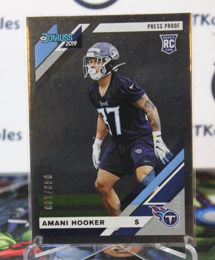 2019 PANINI DONRUSS PRESS PROOF AMANI HOOKER  # 290 ROOKIE 049/100  NFL TENNESSEE TITANS GRIDIRON  CARD