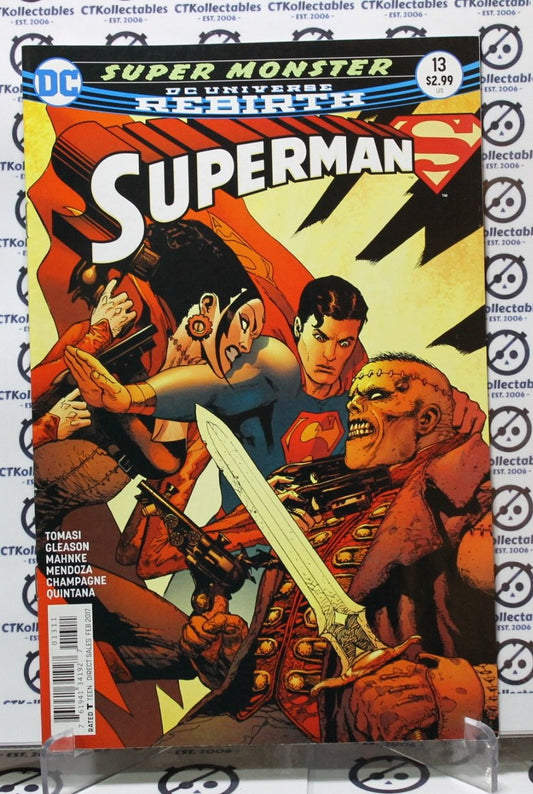 SUPERMAN  # 13 NM SUPER MONSTER DC UNIVERSE REBIRTH COMIC BOOK 2017