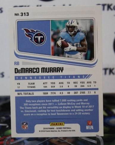 2018 PANINI SCORE DeMARCO MURRAY # 313   NFL TENNESSEE TITANS GRIDIRON  CARD