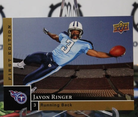 2009 UPPER DECK JAVON RINGER  # 170 GOLD  NFL TENNESSEE TITANS GRIDIRON  CARD