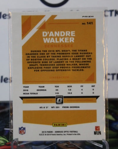 2019 PANINI DONRUSS OPTIC D'ANDRE WALKER # 141 ROOKIE PINK PRIZM  NFL TENNESSEE TITANS GRIDIRON  CARD