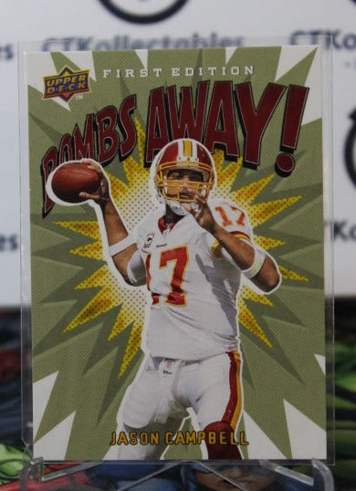 2009 UPPER DECK JASON CAMPBELL # BA-25 BOMBS AWAY NFL WASHINGTON REDSKINS GRIDIRON  CARD