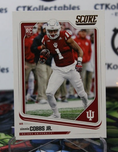 2018 PANINI SCORE SIMMIE COBBS JR. # 390 DRAFT ROOKIE NFL WASHINGTON REDSKINS GRIDIRON  CARD