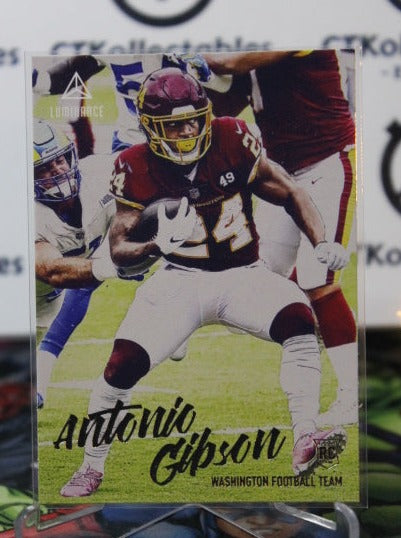 2020 PANINI CHRONICLES LUMINANCE ANTONIO GIBSON # 223 ROOKIE NFL WASHINGTON REDSKINS GRIDIRON  CARD