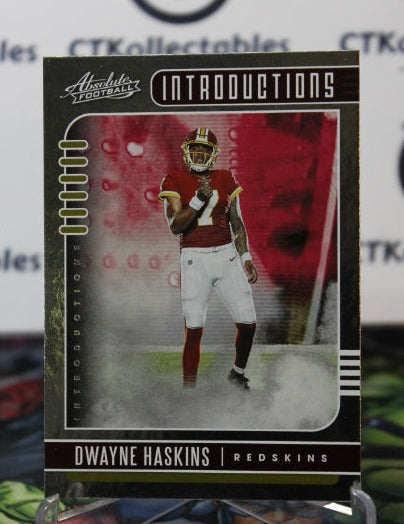 2019 PANINI ABSOLUTE DWAYNE HASKINS # 9  ROOKIE  INTRODUCTIONS NFL WASHINGTON REDSKINS GRIDIRON  CARD