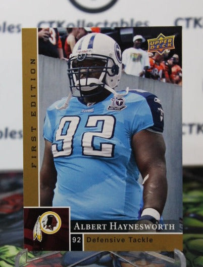 2009 UPPER DECK ALBERT HAYNESWORTH # 150 GOLD NFL WASHINGTON REDSKINS GRIDIRON  CARD