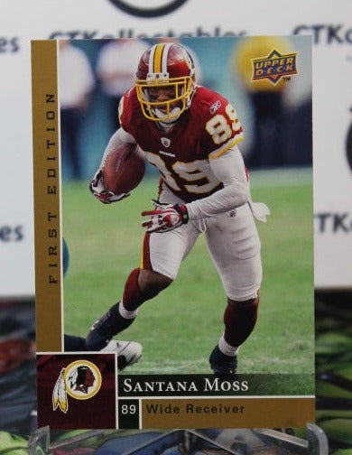 2009 UPPER DECK SANTANA MOSS # 148 GOLD NFL WASHINGTON REDSKINS GRIDIRON  CARD