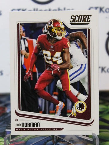 2018 PANINI SCORE JOSH NORMAN # 323  NFL WASHINGTON REDSKINS GRIDIRON  CARD