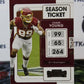 2021 PANINI CONTENDERS CHASE YOUNG  # 100 SEASON TICKET  NFL WASHINGTON REDSKINS GRIDIRON  CARD