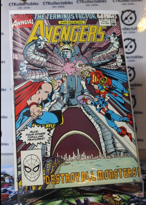 AVENGERS ANNUAL # 19 THE TERMINUS FACTOR  MARVEL COMIC BOOK 1990