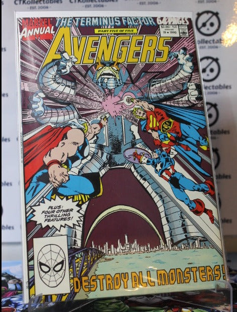 AVENGERS ANNUAL # 19 THE TERMINUS FACTOR  MARVEL COMIC BOOK 1990