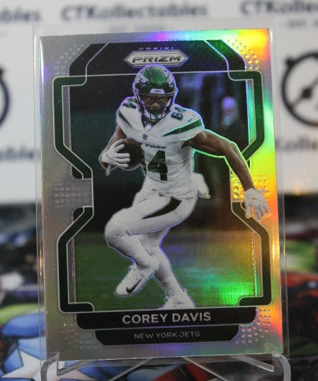 2021 PANINI PRIZM COREY DAVIS # 84 SILVER PRIZM NFL NEW YORK  JETS GRIDIRON  CARD