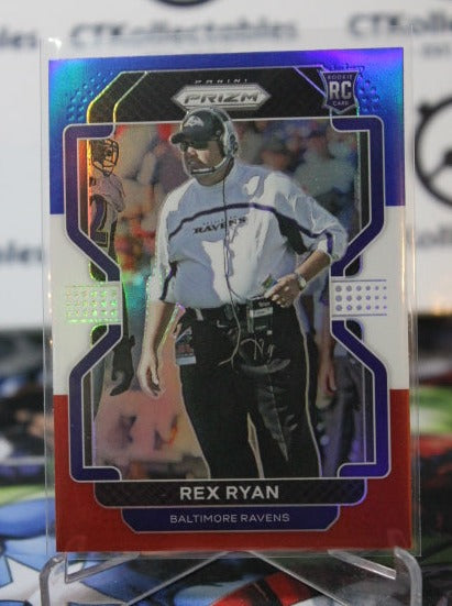 2021 PANINI PRIZM REX RYAN # 289 ROOKIE RED WHITE BLUE PRIZM NFL RAVENS GRIDIRON CARD