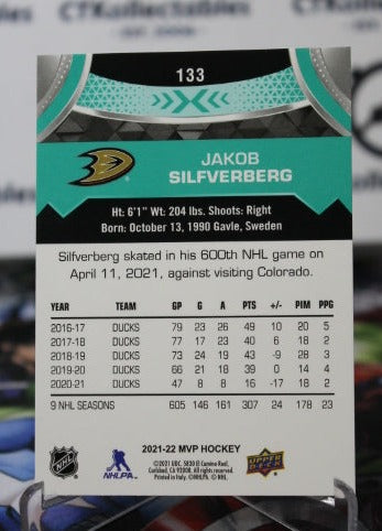 2021-22 UPPER DECK MVP JAKOB SILFVERBERG # 133 ANAHEIM DUCKS NHL HOCKEY CARD