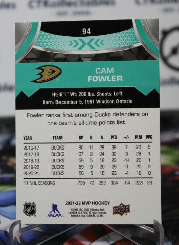 2021-22 UPPER DECK MVP CAM FOWLER # 94 ANAHEIM DUCKS NHL HOCKEY CARD