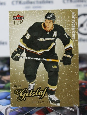 2008-09 FLEER ULTRA RYAN GETZLAF  # 102 GOLD MEDALLION ANAHEIM DUCKS NHL HOCKEY CARD