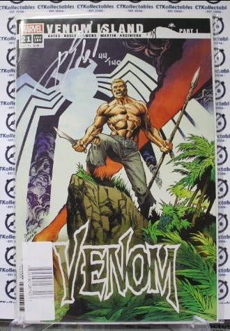 VENOM # 21 VENOM ISLAND SIGNED 44/140 COA  NM MARVEL  COLLECTABLE COMIC BOOK 2019