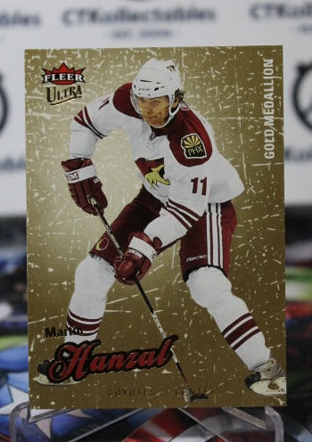 2008-09 FLEER ULTRA MARTIN HANZAL # 181 GOLD MEDALLION ROOKIE ARIZONA COYOTES NHL HOCKEY CARD