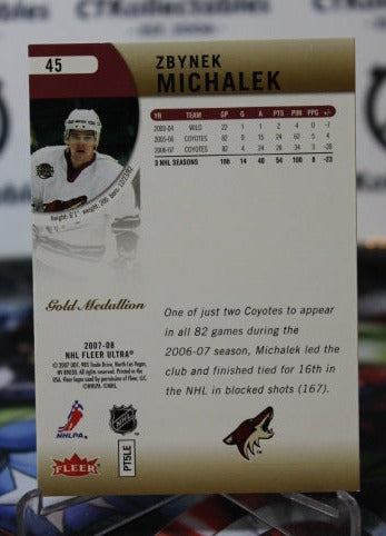 2007-08 FLEER ULTRA ZBYNEK MICHALEK # 45 ARIZONA COYOTES NHL HOCKEY CARD