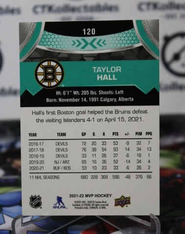 2021-22 UPPER DECK MVP TAYLOR HALL # 120 BOSTON BRUINS NHL HOCKEY CARD