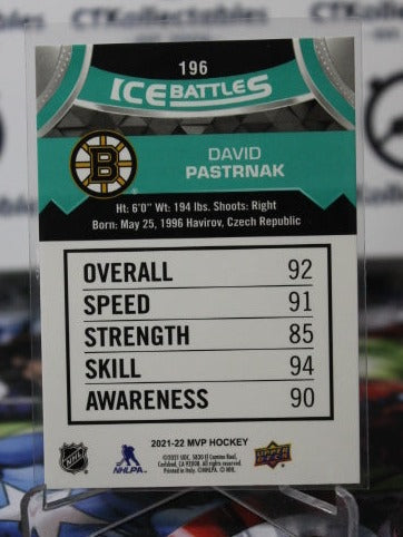 2021-22 UPPER DECK MVP DAVID PASTRNAK # 196 ICE BATTLES BOSTON BRUINS NHL HOCKEY CARD