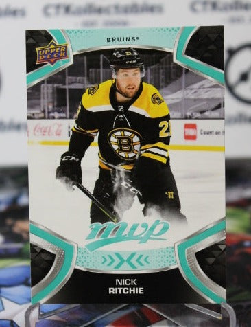 2021-22 UPPER DECK MVP NICK RITCHIE # 60 BOSTON BRUINS NHL HOCKEY CARD