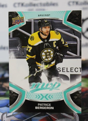 2021-22 UPPER DECK MVP PATRICE BERGERON # 37 BOSTON BRUINS NHL HOCKEY CARD