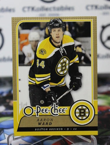 2008-09 O-PEE-CHEE AARON WARD # 150 BOSTON BRUINS NHL HOCKEY CARD