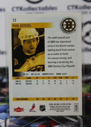 2008-09 FLEER ULTRA PHIL KESSEL # 12 GOLD MEDALLION  BOSTON BRUINS NHL HOCKEY CARD