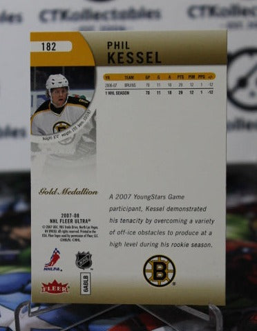 2007-08 FLEER ULTRA PHIL KESSEL # 182 ROOKIE  BOSTON BRUINS NHL HOCKEY CARD