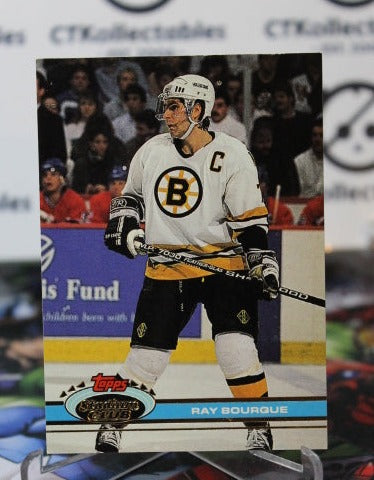 1990-91 TOPPS STADIUM CLUB RAY BOURQUE # 233  BOSTON BRUINS NHL HOCKEY CARD