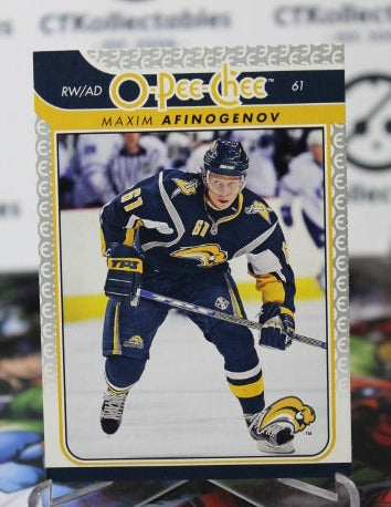 2009-10 O-PEE CHEE MAXIM AFINOGENOV # 267  BUFFALO SABRES NHL HOCKEY TRADING CARD