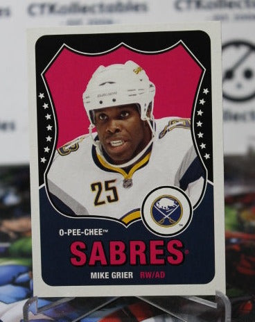 2010-11 O-PEE CHEE MIKE GRIER # 43 RETRO  BUFFALO SABRES NHL HOCKEY TRADING CARD