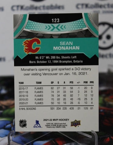 2021-22 UPPER DECK MVP SEAN MONAHAN # 123  HOCKEY NHL CALGARY FLAMES  CARD