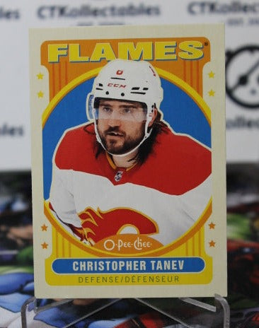 2021-22  O-PEE-CHEE CHRISTOPHER TANEV # 208 RETRO HOCKEY NHL CALGARY FLAMES  CARD